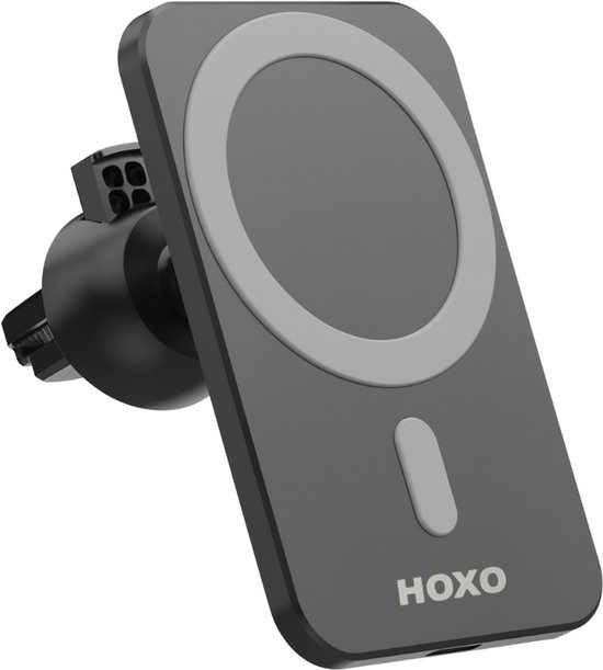 Telefoonhouders auto voor ventilatierooster - Inclusief Magneetplaat en USB A naar C Kabel - 15W Snelladen - GSM Houder - Geschikt voor Magsafe - Geschikt voor zuignap houder